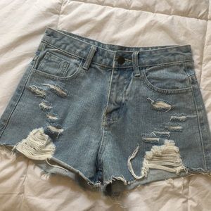 Denim shorts